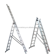adjustable 3 sections aluminium combination ladder